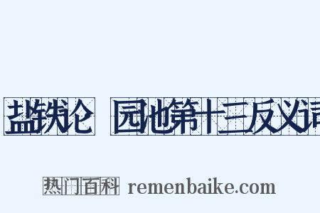盐铁论·园池第十三反义词是什么意思的图片